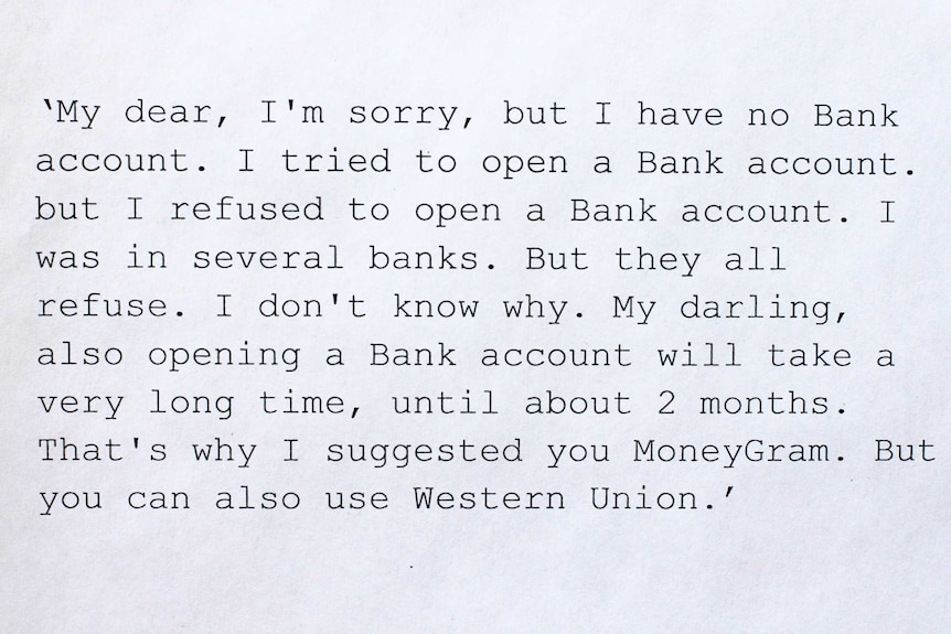 bank account quote