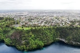 Edge of Blue Lake at Mount Gambier