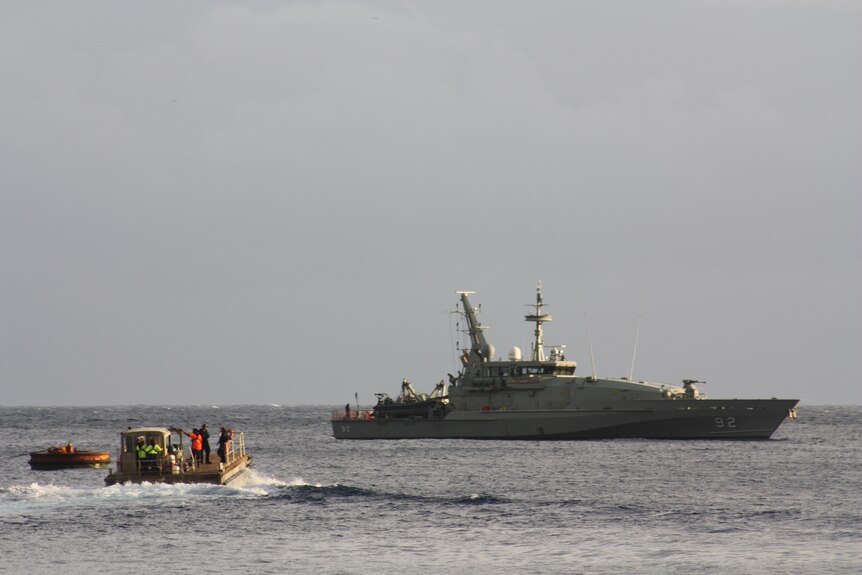 Asylum seekers arrive at Christmas Island (AAP: Rossbach Krepp)
