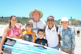 Rob Oakeshott with his wife Sara-Jane and four children