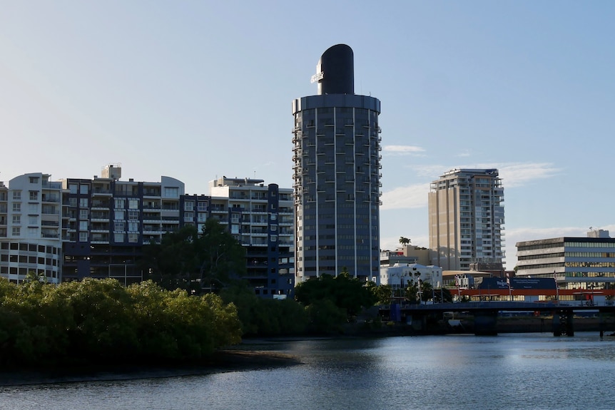 A wide shot of Townsville's modern CBD.