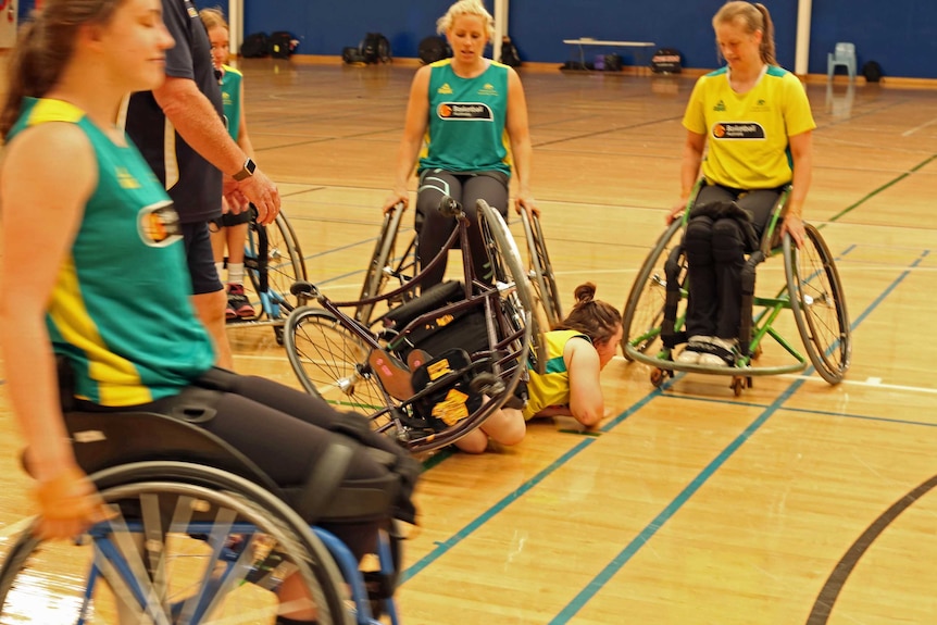 Wheelchair basketball crash