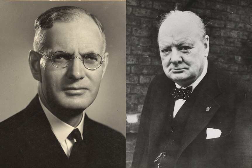 John Curtin and Winston Churchill