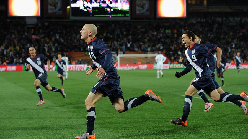 Michael Bradley's lung bursting run into the box was rewarded with USA's equaliser.