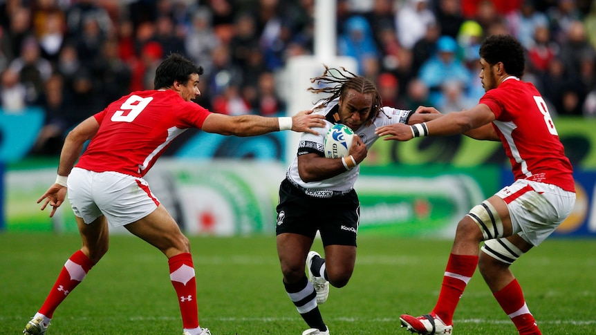 Fiji's Gaby Lovobalavu during the  2011 Rugby World