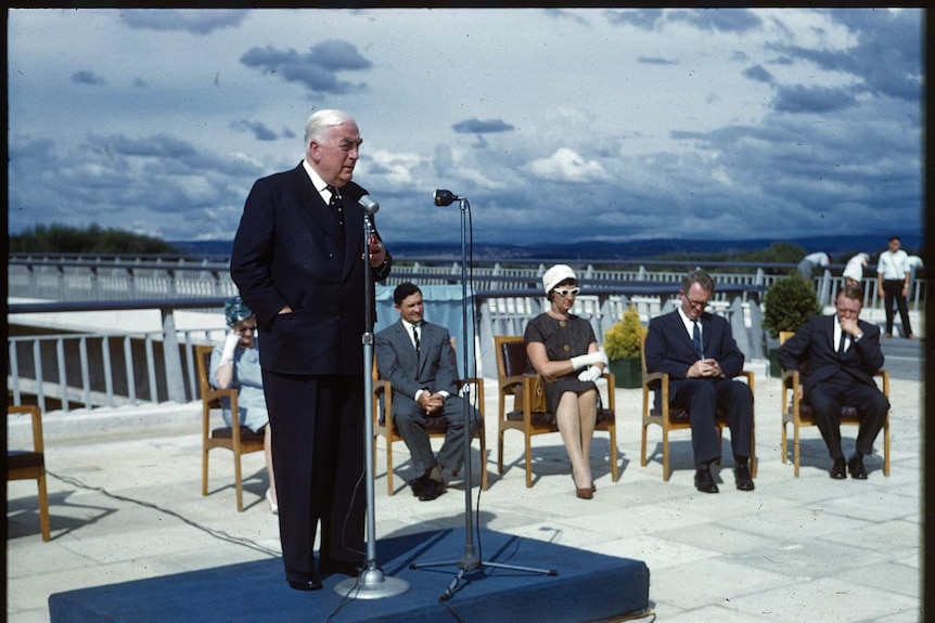 In 1962 then Prime Minister Robert Menzies opened the Kings Avenue bridge in Canberra.