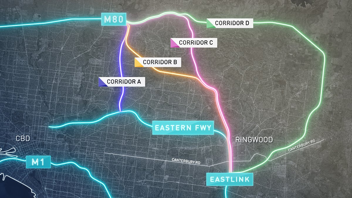 North East Link Project Map North East Link: Which Of The Four Options Is Best? - Abc News