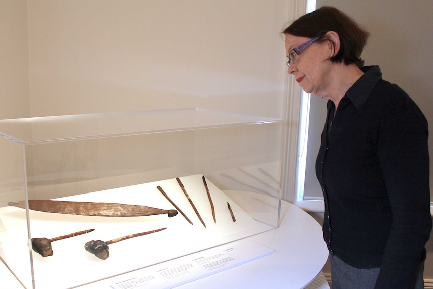 British Museum Oceania collections curator Gaye Sculthorpe looks at some of the artefacts in the exhibition.