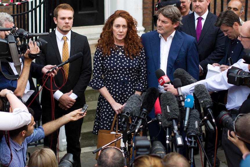 Rebekah Brooks addresses the media in London after being cleared of phone hacking