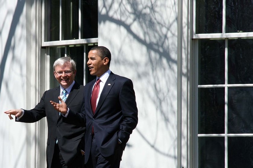 Kevin Rudd and Barack Obama