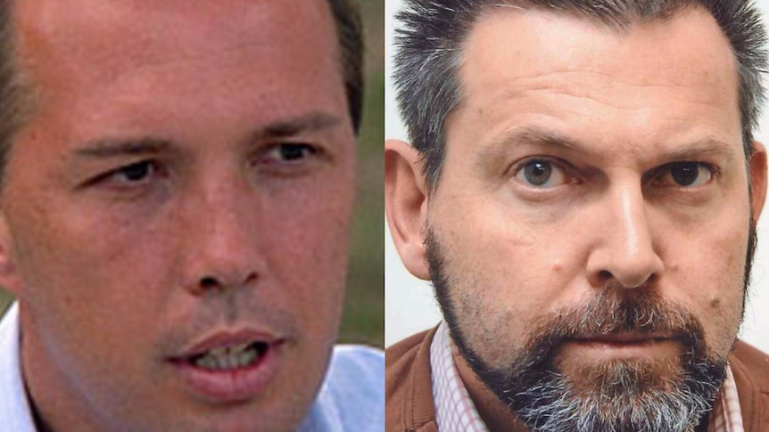 Federal Minister Peter Dutton (on left) and Gerard Baden-Clay