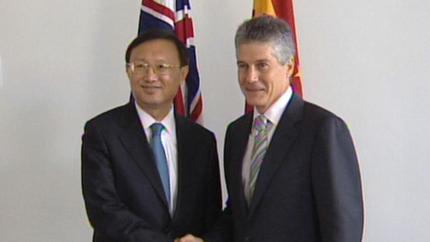 Foreign Affairs Minister Stephen Smith and his counterpart Yang Jiechi from China