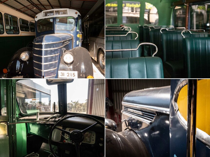 The fully restored Scarborough 15,  an International D35B bonneted bus dating from around 1938. May 14, 2019.