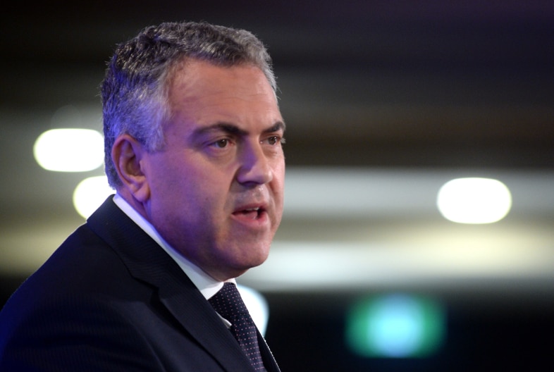 Federal treasurer Joe Hockey is pictured speaking at the National Press Club in Canberra, on Tuesday, December 17, 2013
