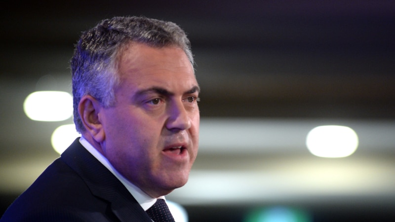 Federal treasurer Joe Hockey is pictured speaking at the National Press Club in Canberra, on Tuesday, December 17, 2013