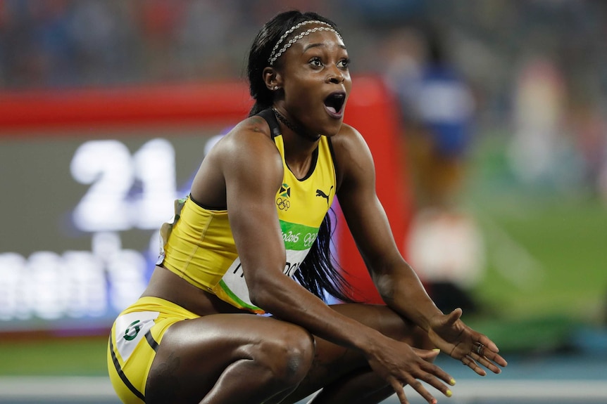 Elaine Thompson discovers she won gold in the 200m final