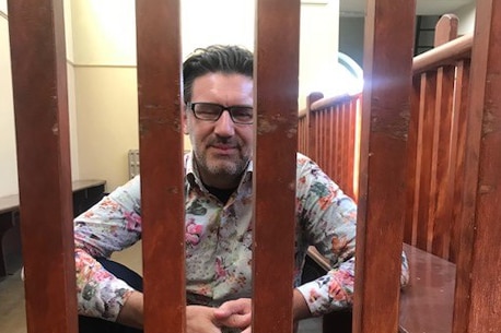 Playwright and ABC Radio producer, Paul McIntyre at the Hobart Convict Penitentiary
