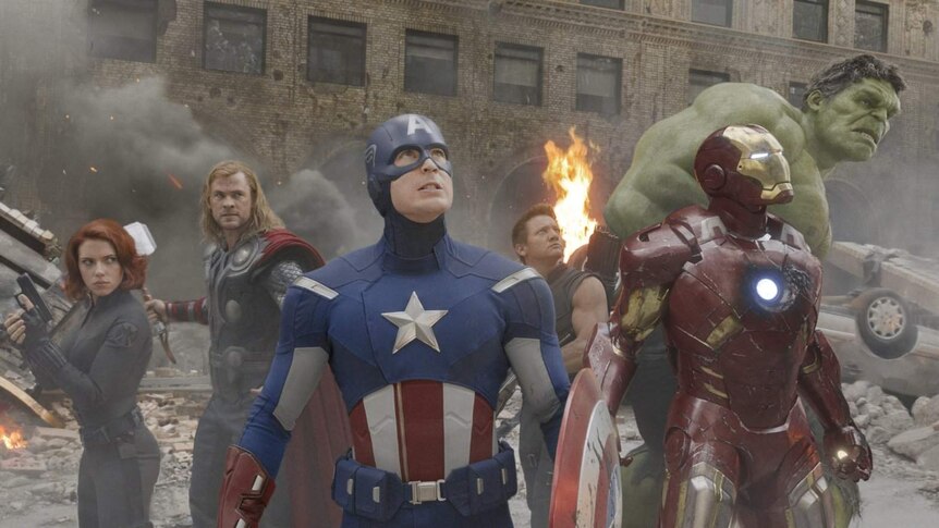 A scene from The Avengers (2012).