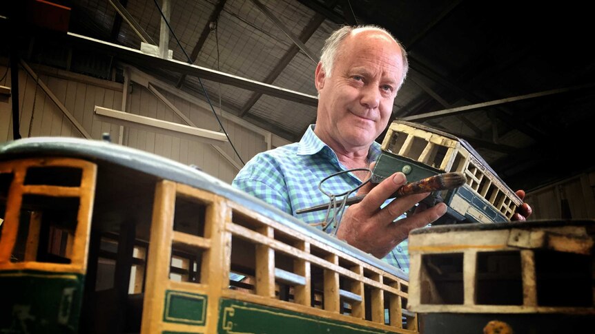 Tram restorer Tony Colman