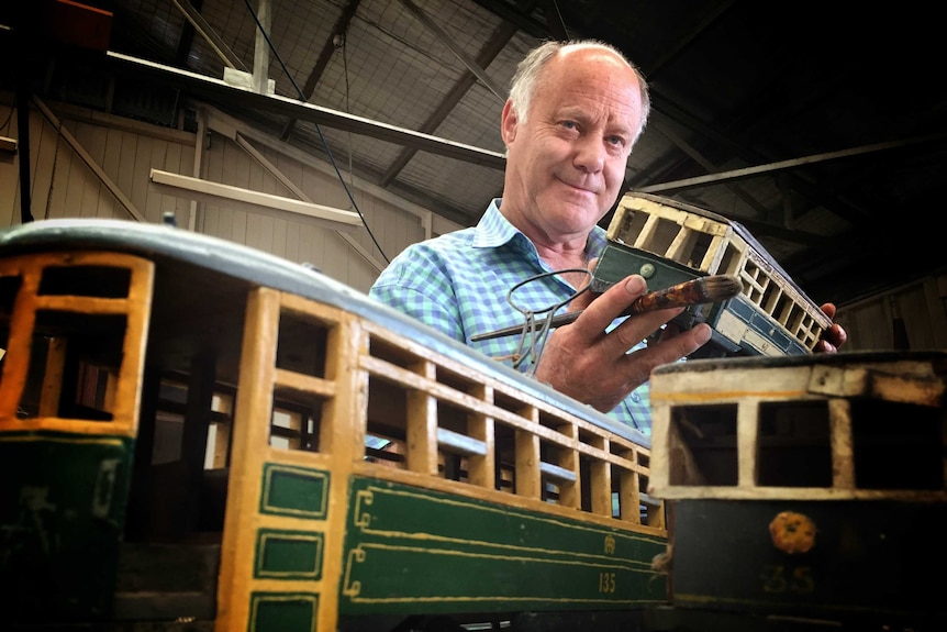 Tram restorer Tony Colman