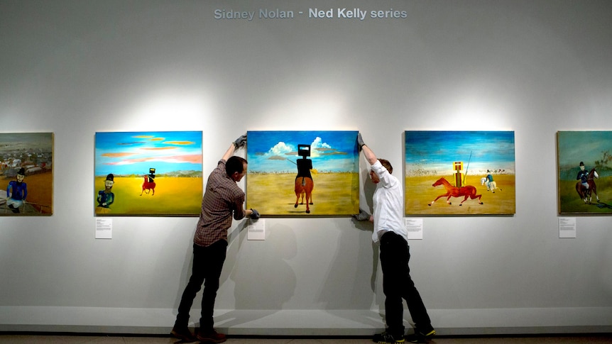 Some of the Ned Kelly series to be loaned to the Irish Museum of Modern Art.