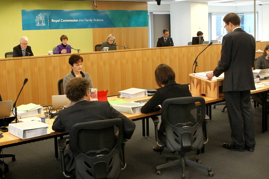 Council Assisting, Mark Moshinsky, speaks at the opening of the Royal Commission into Family Violence.