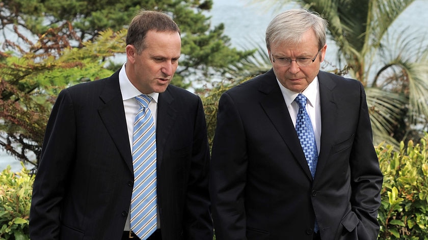 Trans-Tasman talks...Mr Key said he was looking forward to meeting with Mr Rudd.