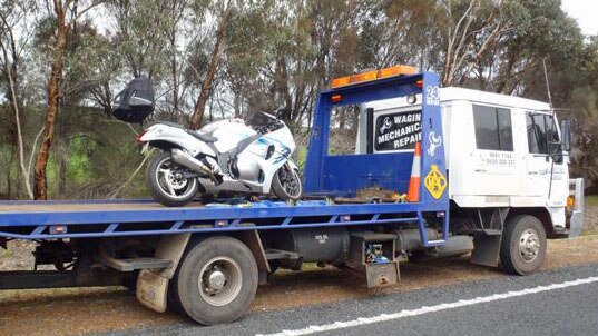 Impounded motorcycle