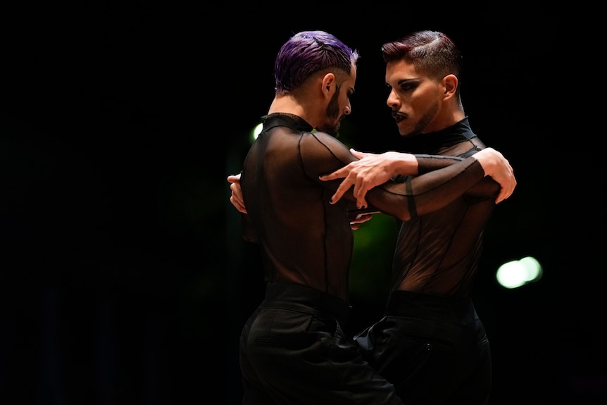 Men compete in Tango World Championships in Argentina.