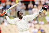 Captain courageous: Chris Gayle's unbeaten 155 kept West Indies afloat as batting partners deserted their post.