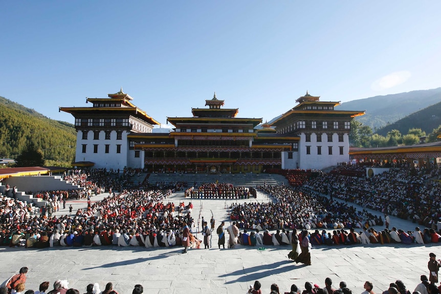 A picture of the coronation of the Fifth King of Bhutan