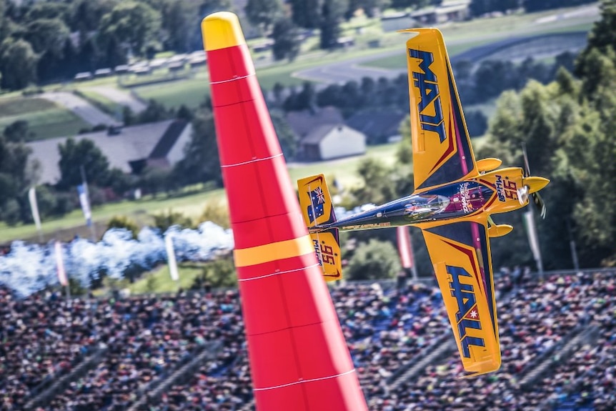 Newcastle air racer Matt Hall claims victory in the international air race in Spielberg, Austria.