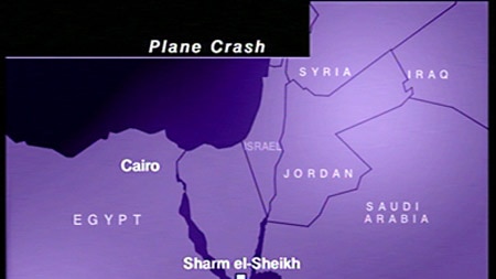 Authorities say the plane crashed just off the coast of the Egyptian city of Sharm el-Sheikh.