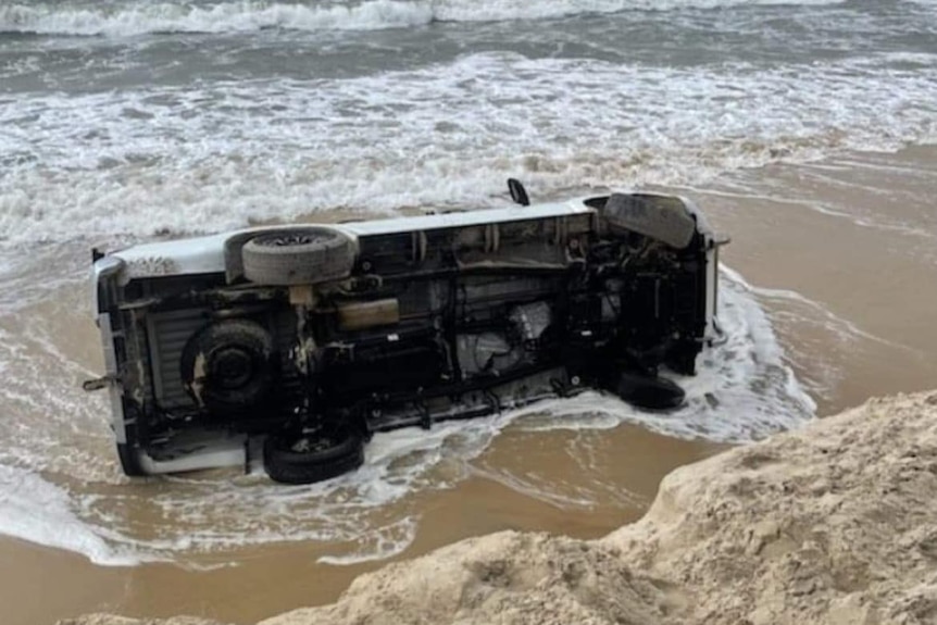 Four-wheel drivers are being caught by shifting sands when driving on the beach.