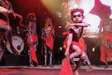 Red flag dancers from Numbulwar at the 2017 NIMA awards.