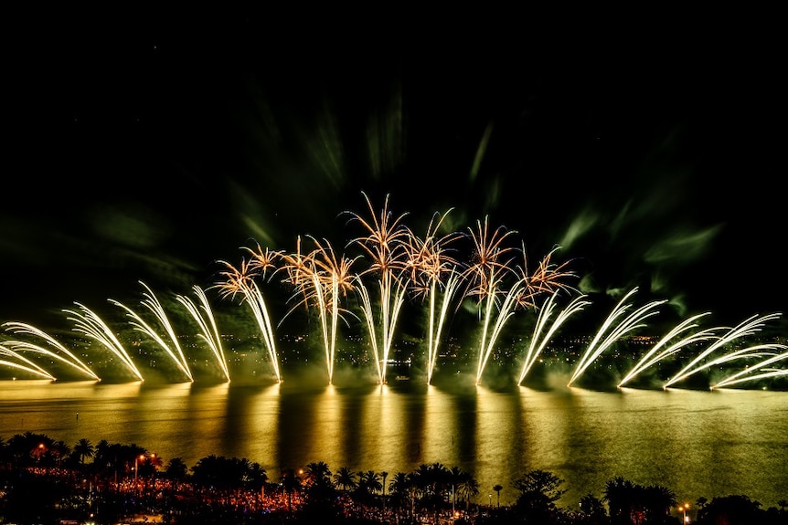 A fireworks display in Perth