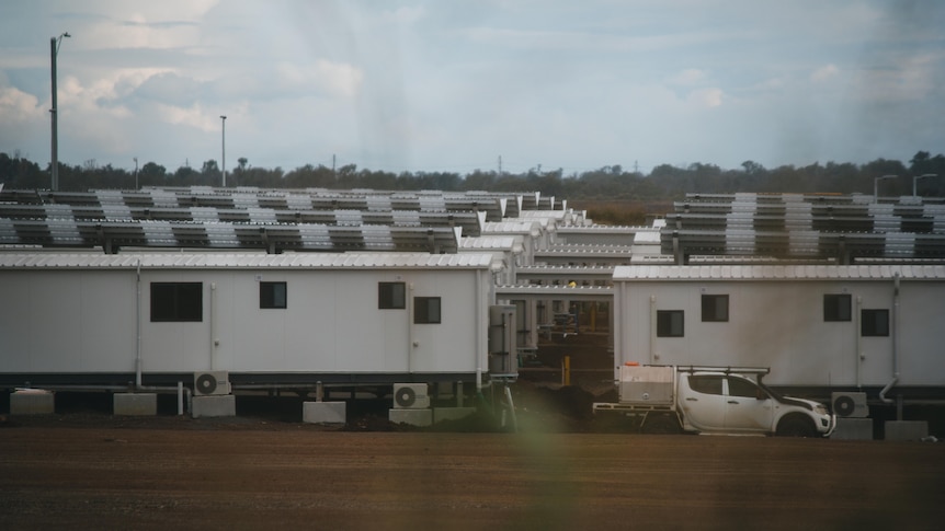 Cabin-like accommodation at quarantine facility near Wellcamp airport. 
