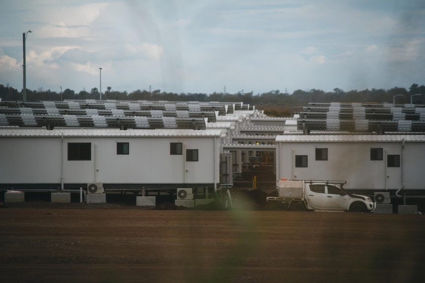 Cabin-like accommodation at quarantine facility near Wellcamp airport. 