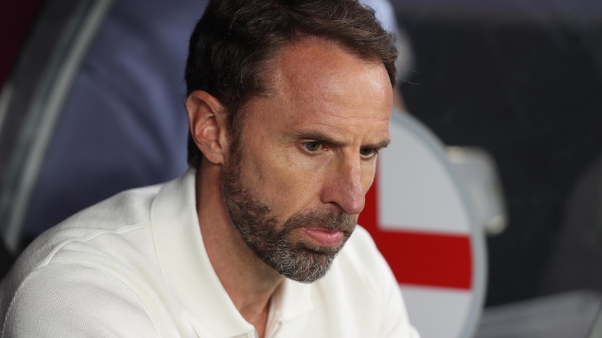 Gareth SOuthgate looks glum