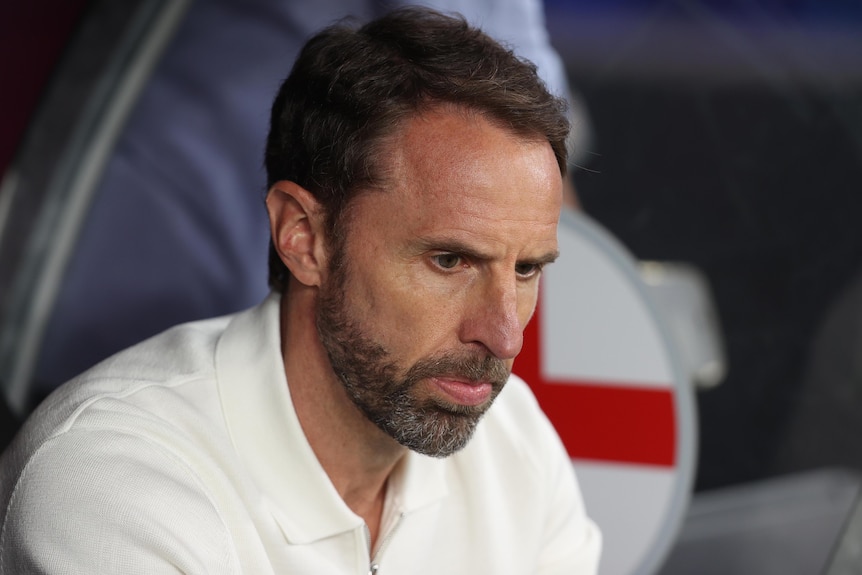 Gareth SOuthgate looks glum