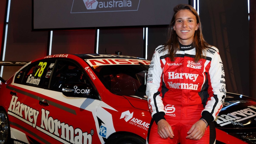 Simona de Silvestro during the Supercars season launch at Adelaide Oval on February 9, 2017.