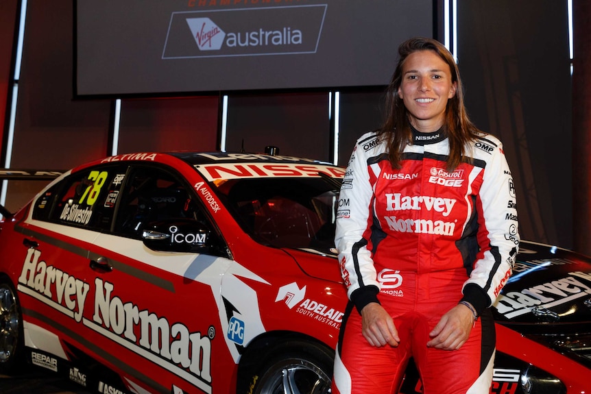 Simona de Silvestro during the Supercars season launch at Adelaide Oval on February 9, 2017.