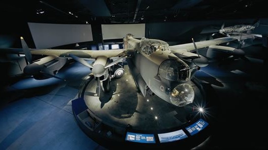 The 'G for George' Avro Lancaster on display at the Australian War Memorial.
