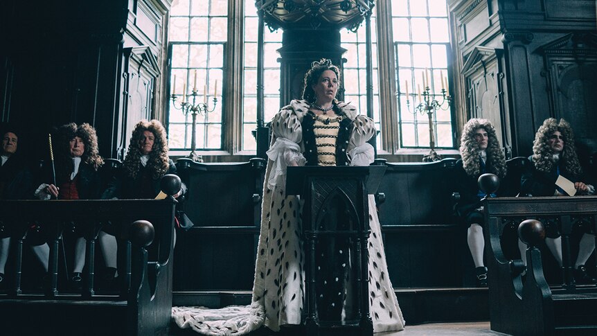 Olivia Colman as Queen Anne in 2018 film The Favourite.