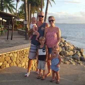 Michael Mittman and family on Denarau Island, Fiji