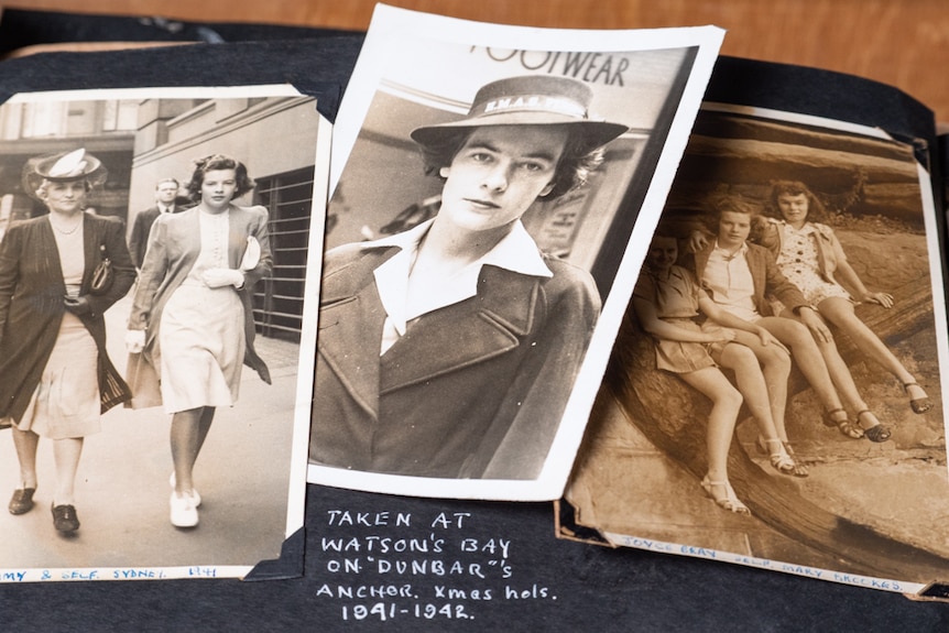 Three photographic prints featuring Barbara Williams in the 1940s.