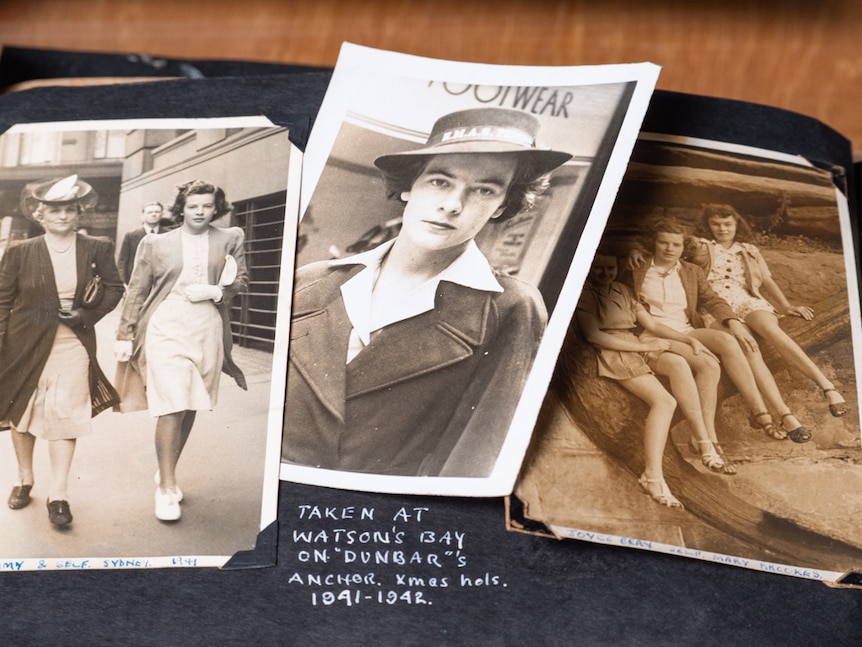 Three photographic prints featuring Barbara Williams in the 1940s.