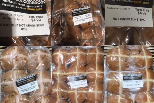 Hot cross bun products recalled from the Pasadena Foodland supermarket.