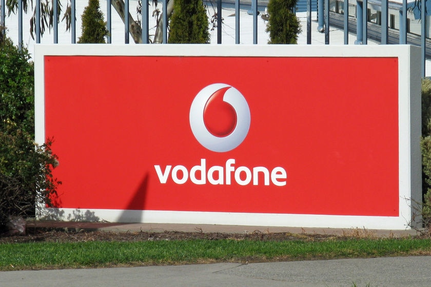 A Vodafone call centre sign.