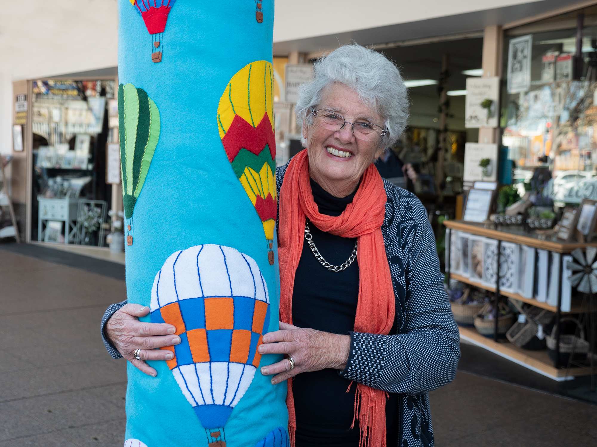 Yarn bombing Warwick's trees lifts town's spirits during long drought